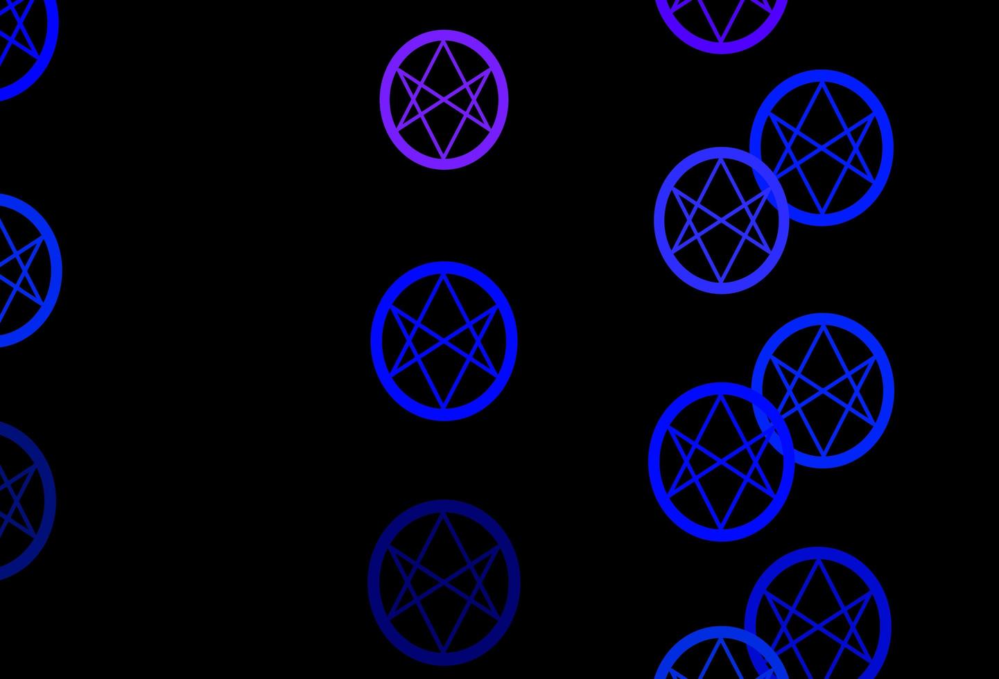 mörkrosa blå vektormall med esoteriska tecken vektor