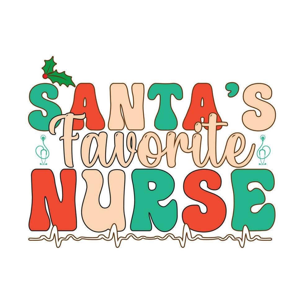 jultomten favorit sjuksköterska, glad jul vektor