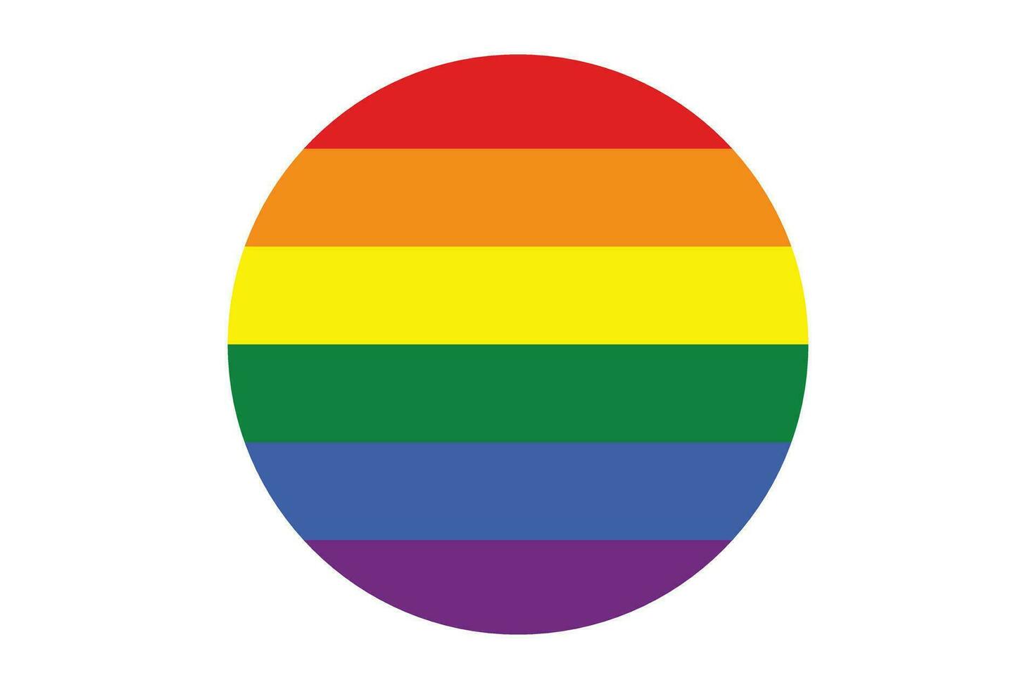 lgbt Flagge runden Symbol, Regenbogen Farbe Liebe Symbol, Stolz Monat im Juni, Vektor Illustration.