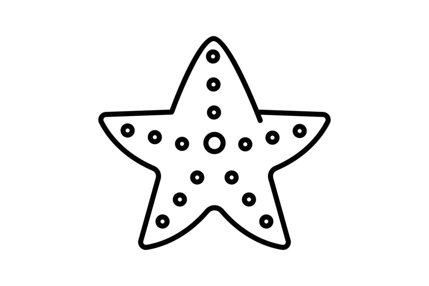 sjöstjärna ikon. linje ikon stil design. enkel vektor design redigerbar