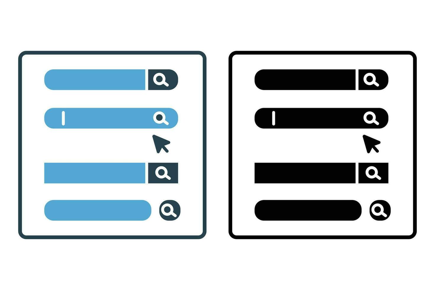 Suche Bar Symbol. solide Symbol Stil Design. einfach Vektor Design editierbar