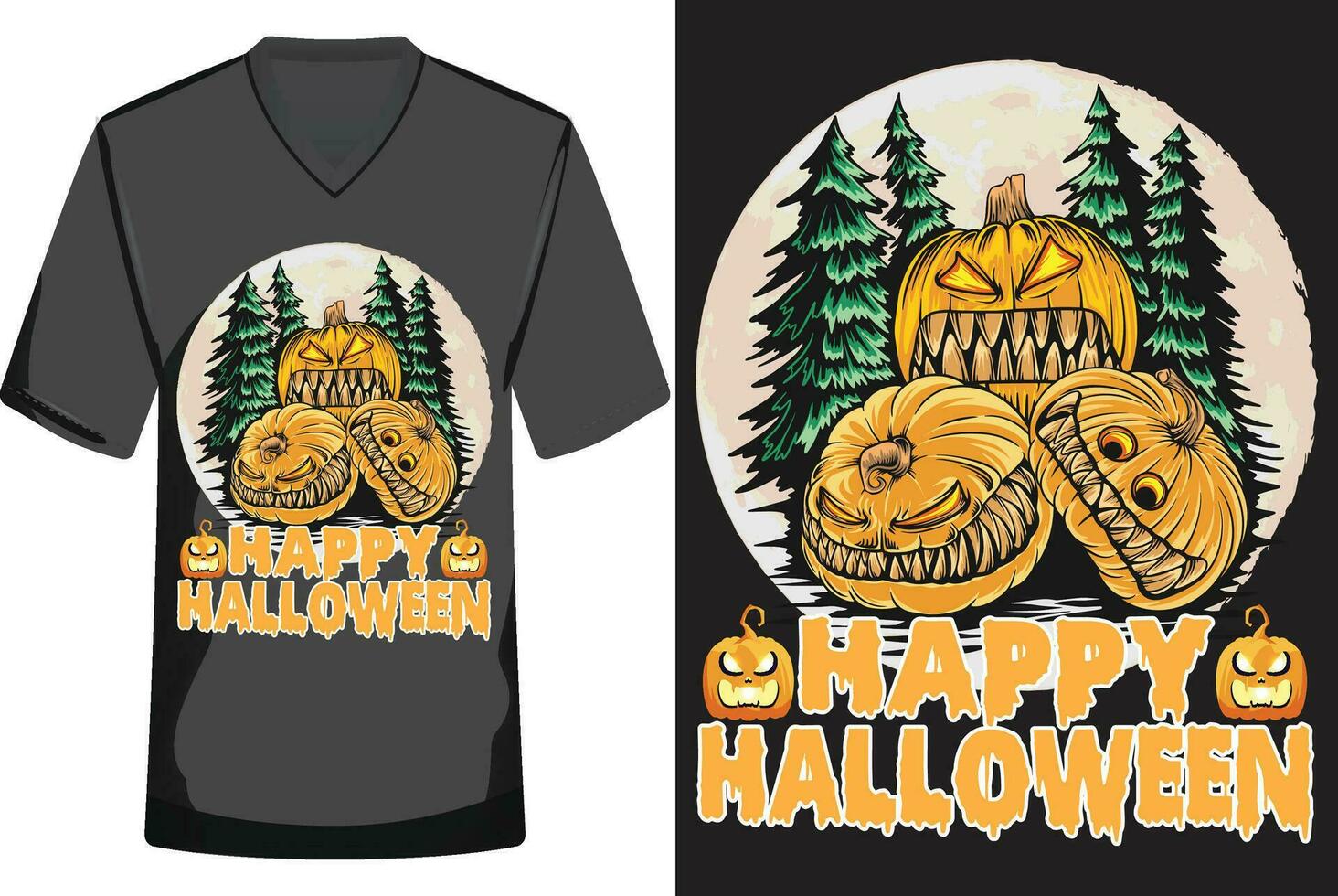 halloween illustration t-shirt design vektor