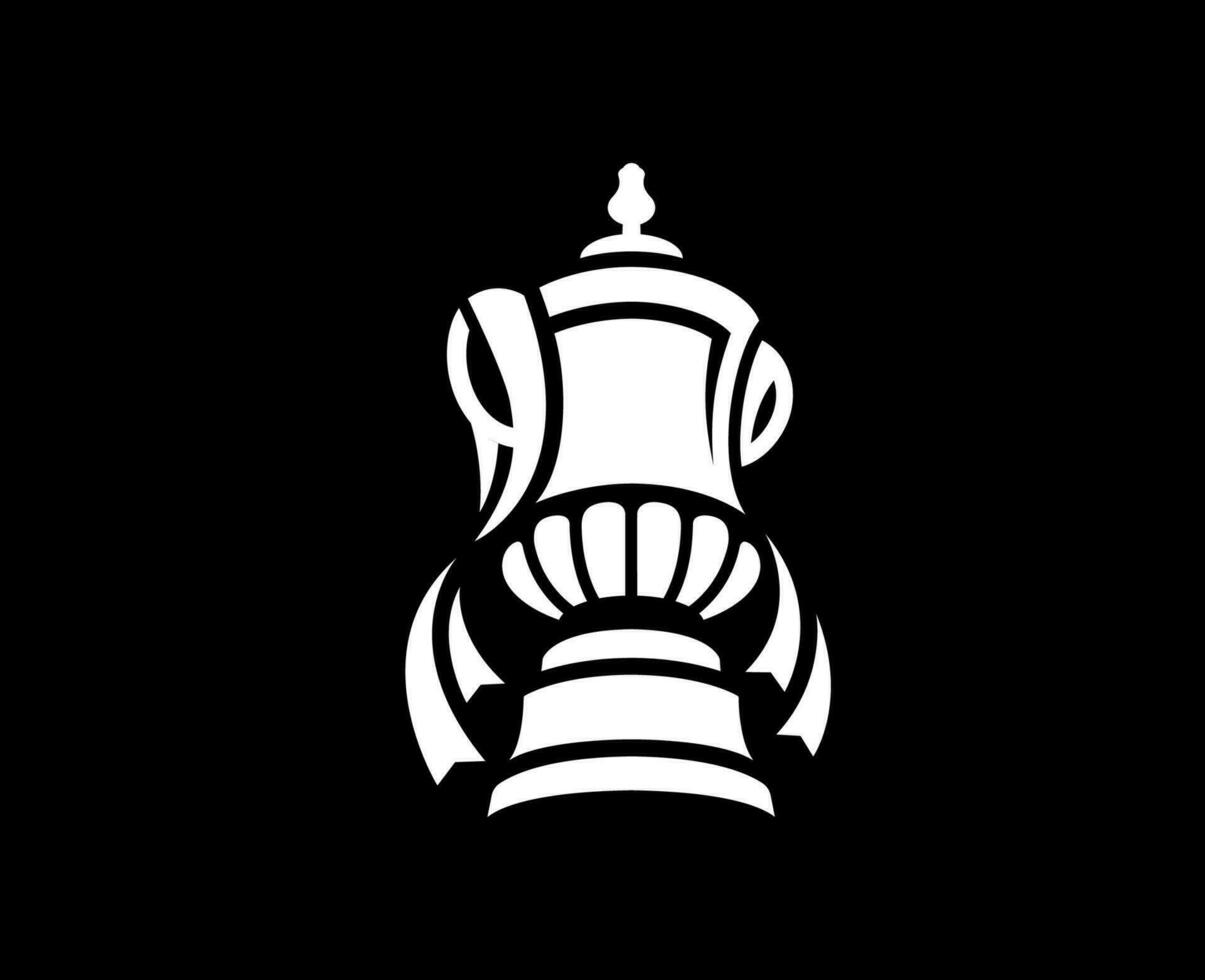 Emirate Fa Tasse Logo Weiß Symbol abstrakt Design Vektor Illustration mit schwarz Hintergrund