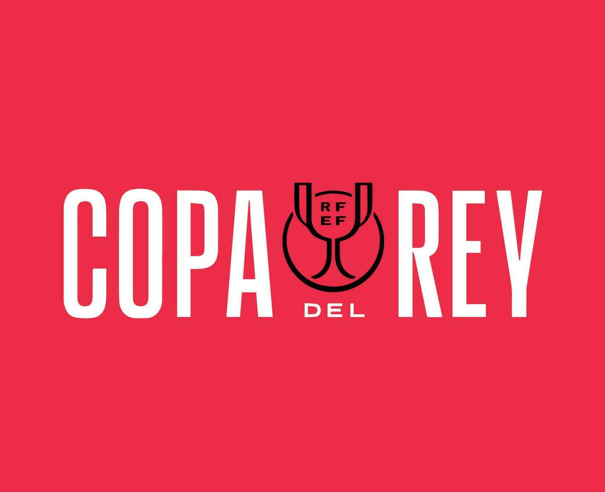 copa del rey symbol logotyp abstrakt design vektor illustration med röd bakgrund