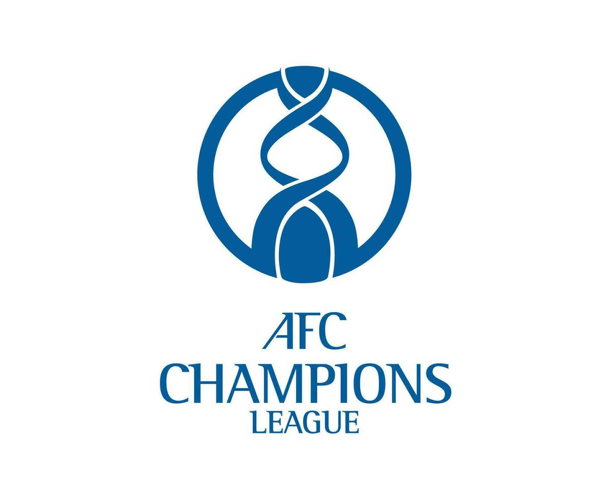 afc mästare liga logotyp symbol med namn blå fotboll asiatisk abstrakt design vektor illustration