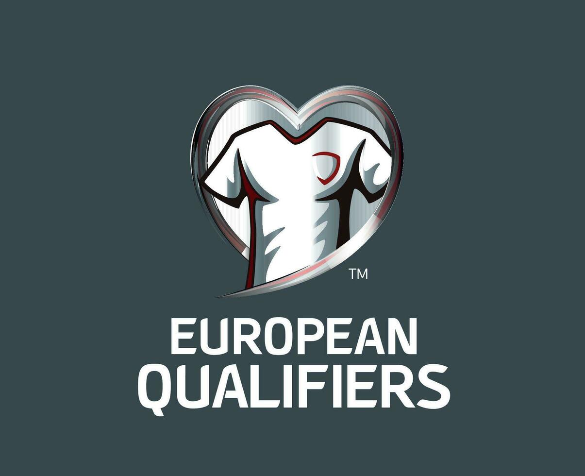 europäisch Qualifikanten Logo mit Name Symbol abstrakt Design Vektor Illustration mit grau Hintergrund