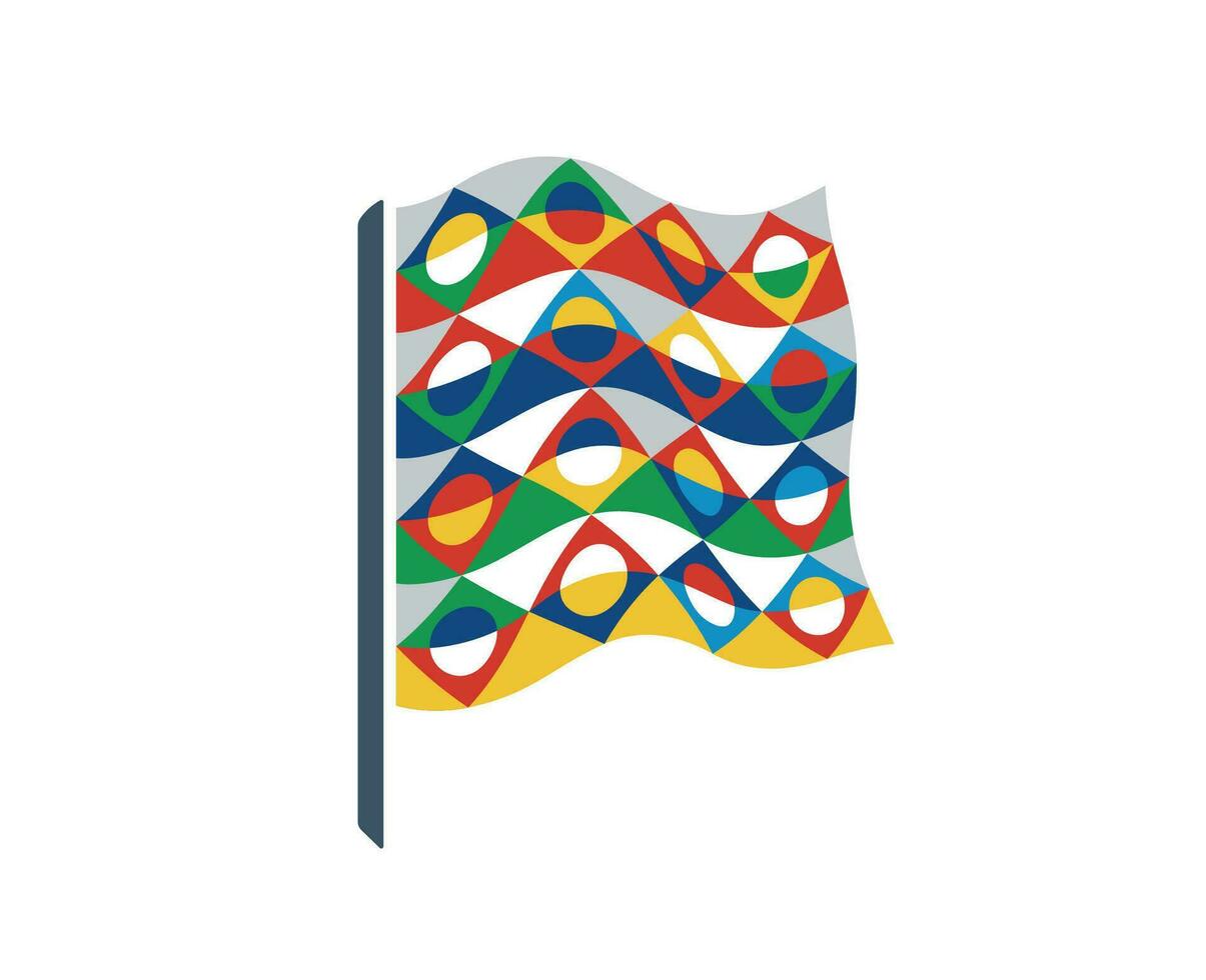 uefa nationer liga symbol logotyp abstrakt design vektor illustration