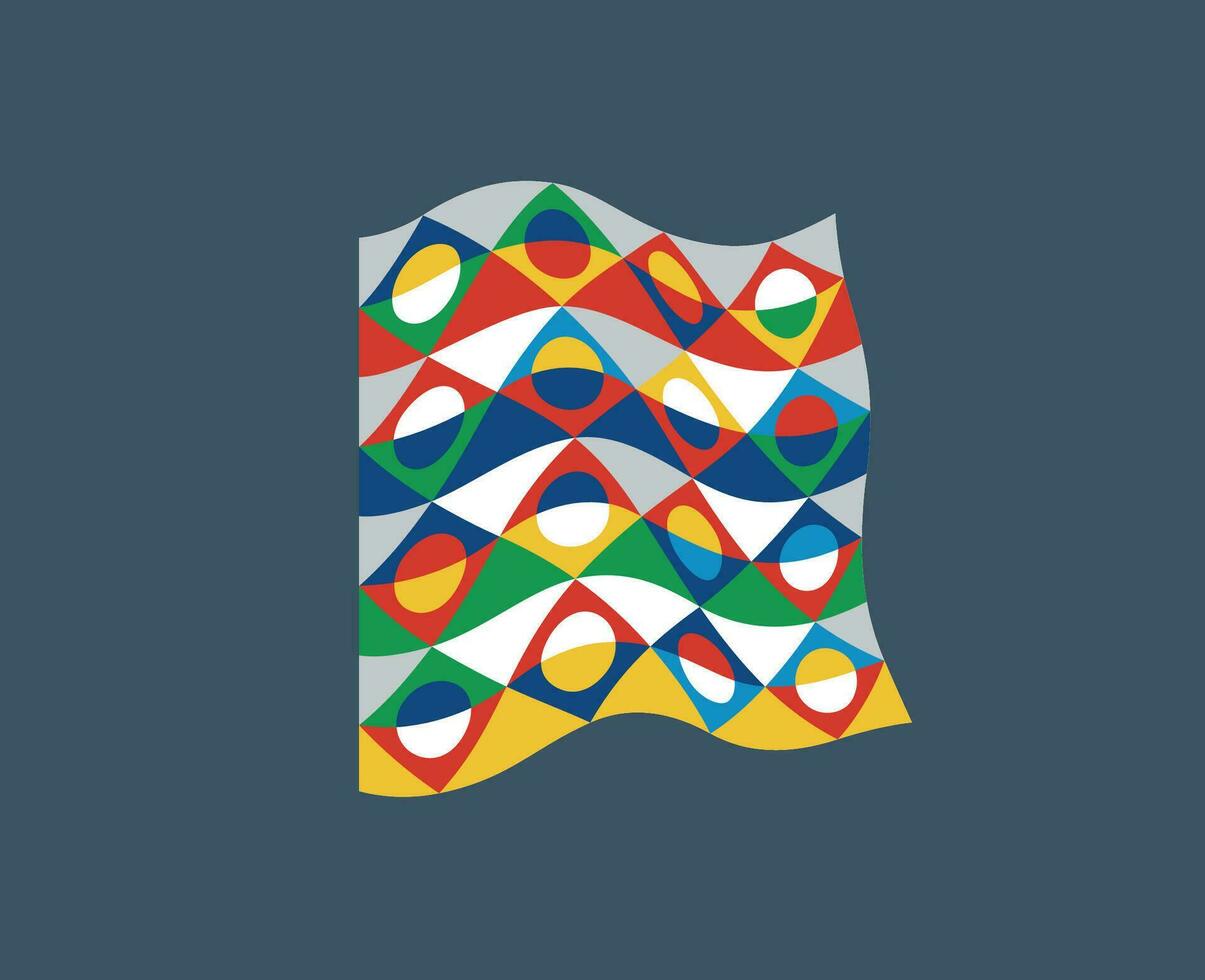 uefa Nationen Liga Europa Logo Symbol abstrakt Design Vektor Illustration mit grau Hintergrund