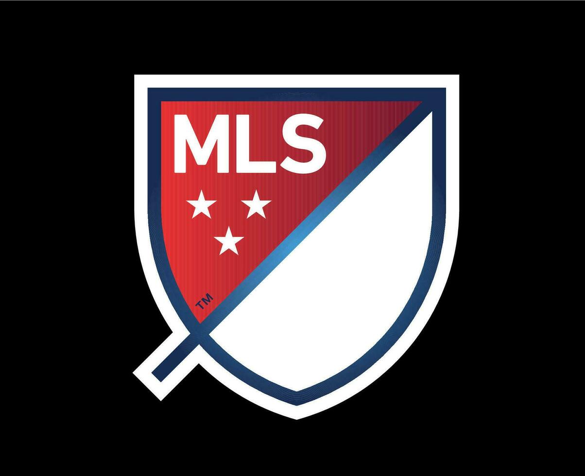 mls USA fotboll logotyp symbol abstrakt design vektor illustration med svart bakgrund