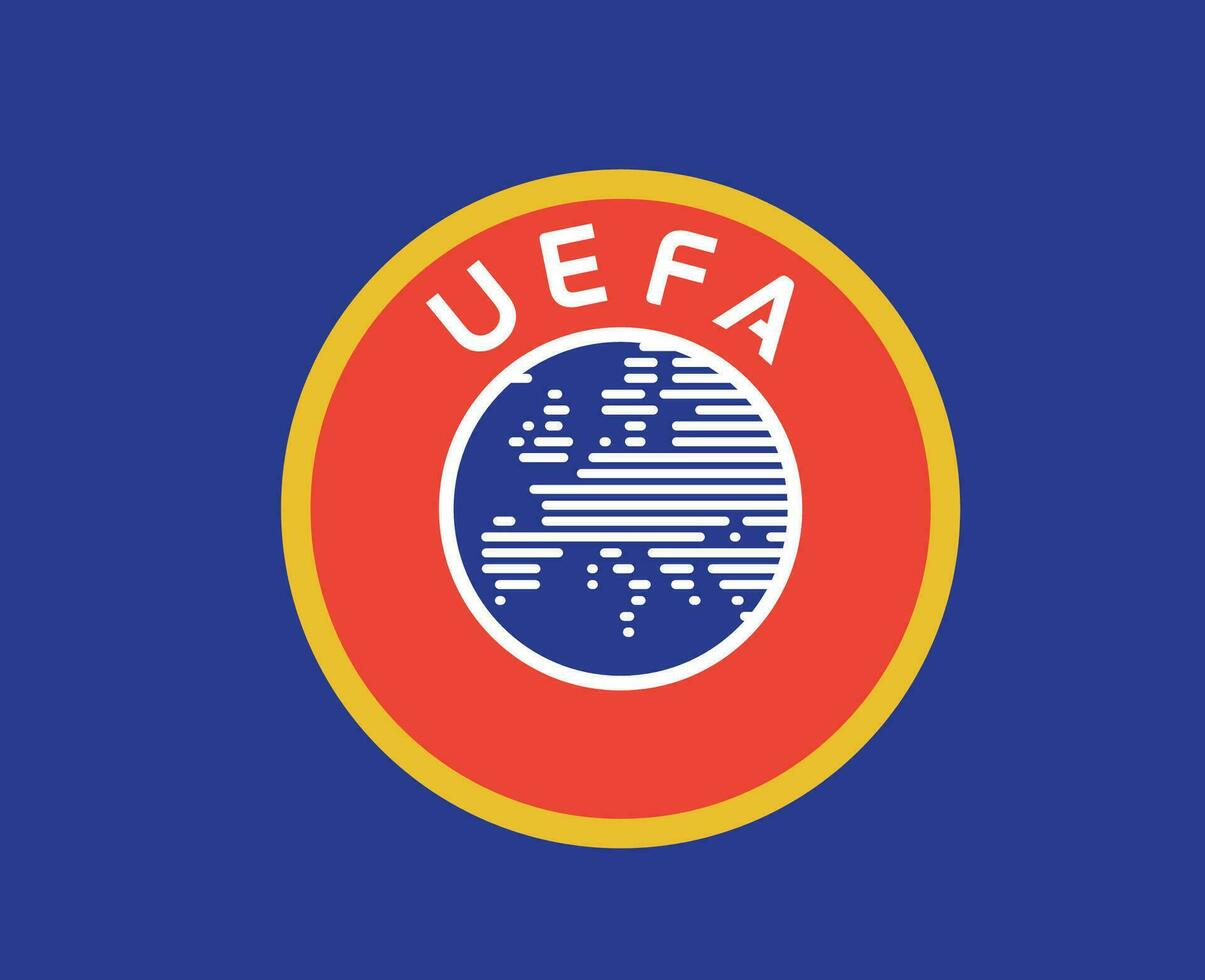 uefa Logo Symbol abstrakt Design Vektor Illustration mit Blau Hintergrund