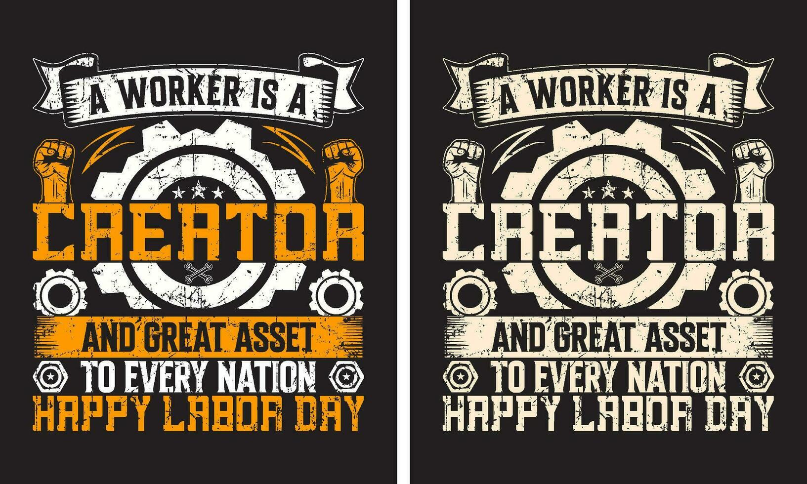 en arbetstagare är en skapare arbetskraft dag t skjorta design. arbetskraft dag USA t skjorta design vektor