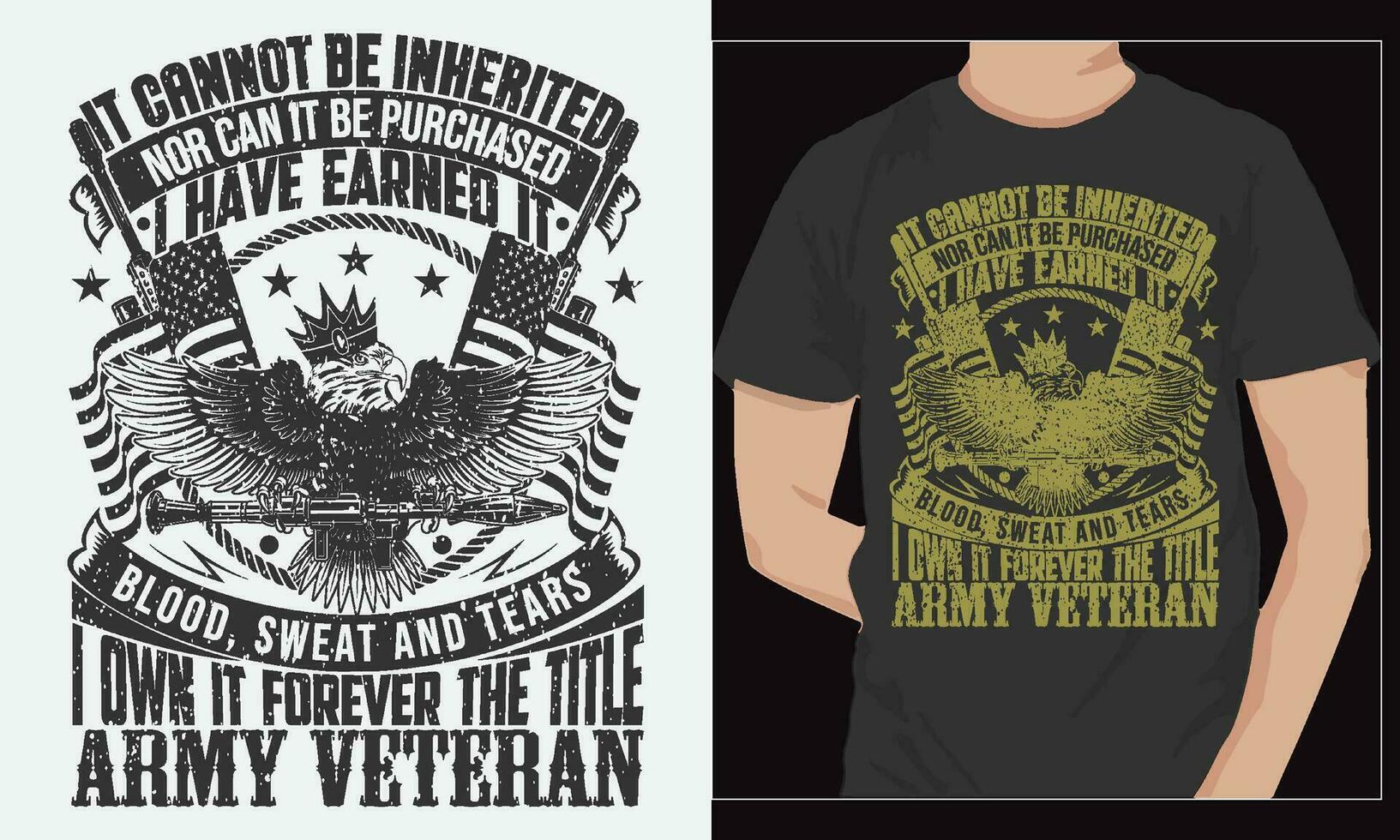 amerikanisch Veteran t Hemd Design. Veteran Tag t Hemd Design Vektor Designs