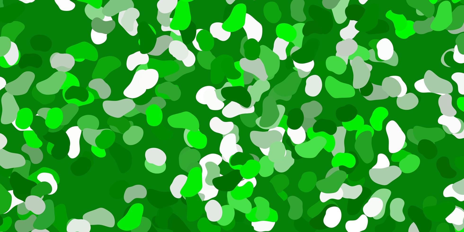 hellgrüner Vektorhintergrund mit chaotischen Formen vektor
