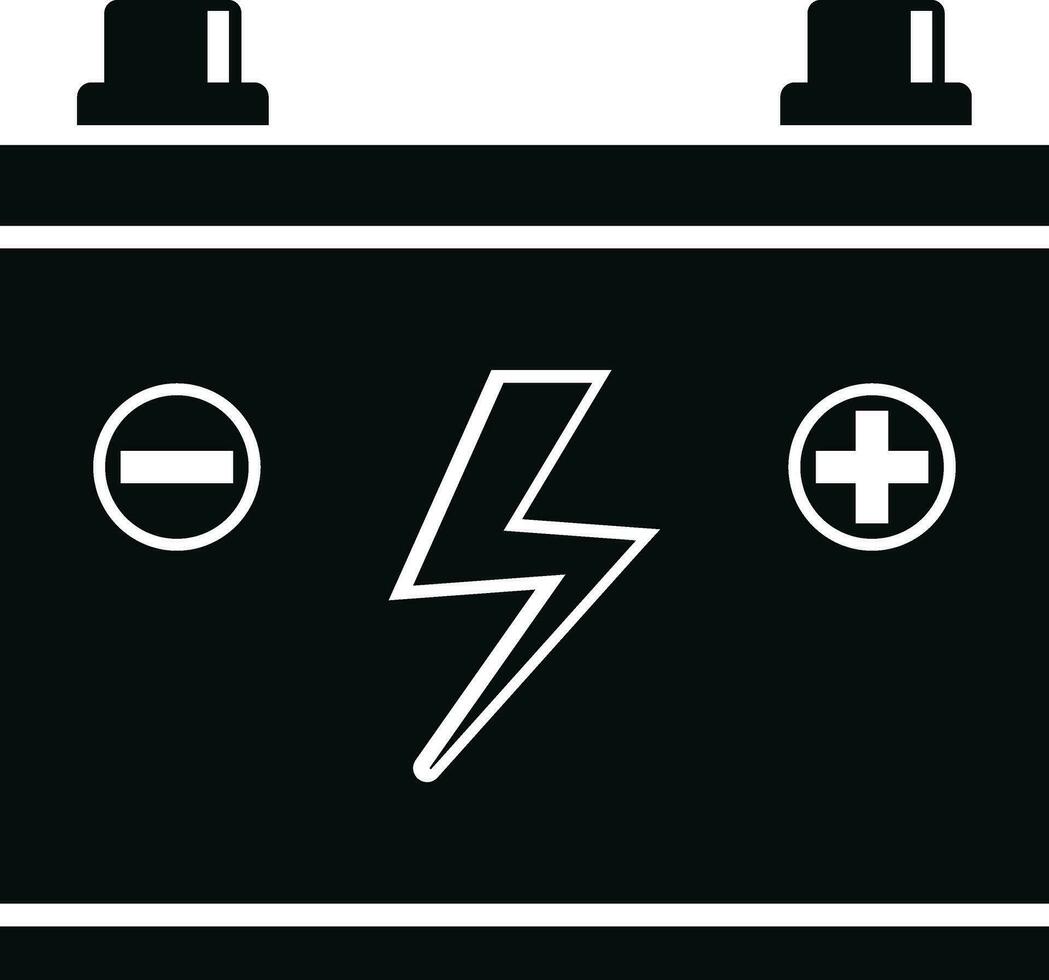 einfach Motor- Auto Batterie Symbol Illustration vektor