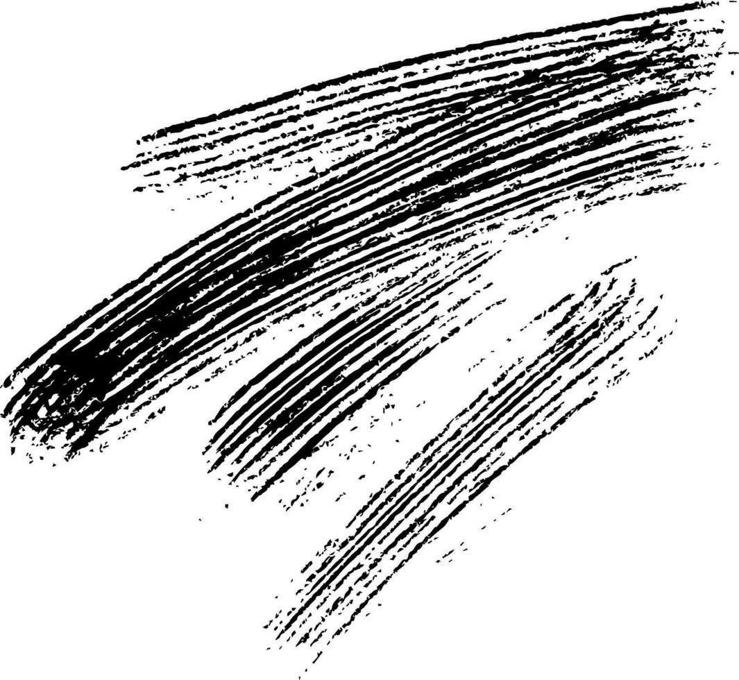 schwarz grungy Bürste Schlaganfall auf Weiß Hintergrund vektor