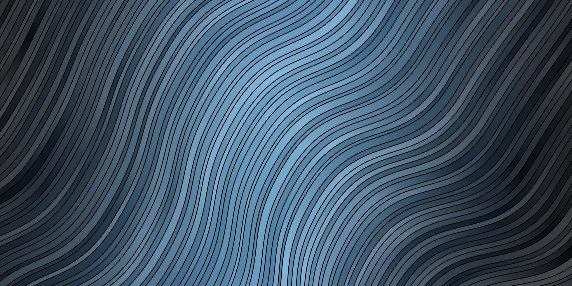 mörkblå vektorbakgrund med böjda linjer abstrakt illustration med bandy lutning linjer mönster för affärshäften broschyrer vektor