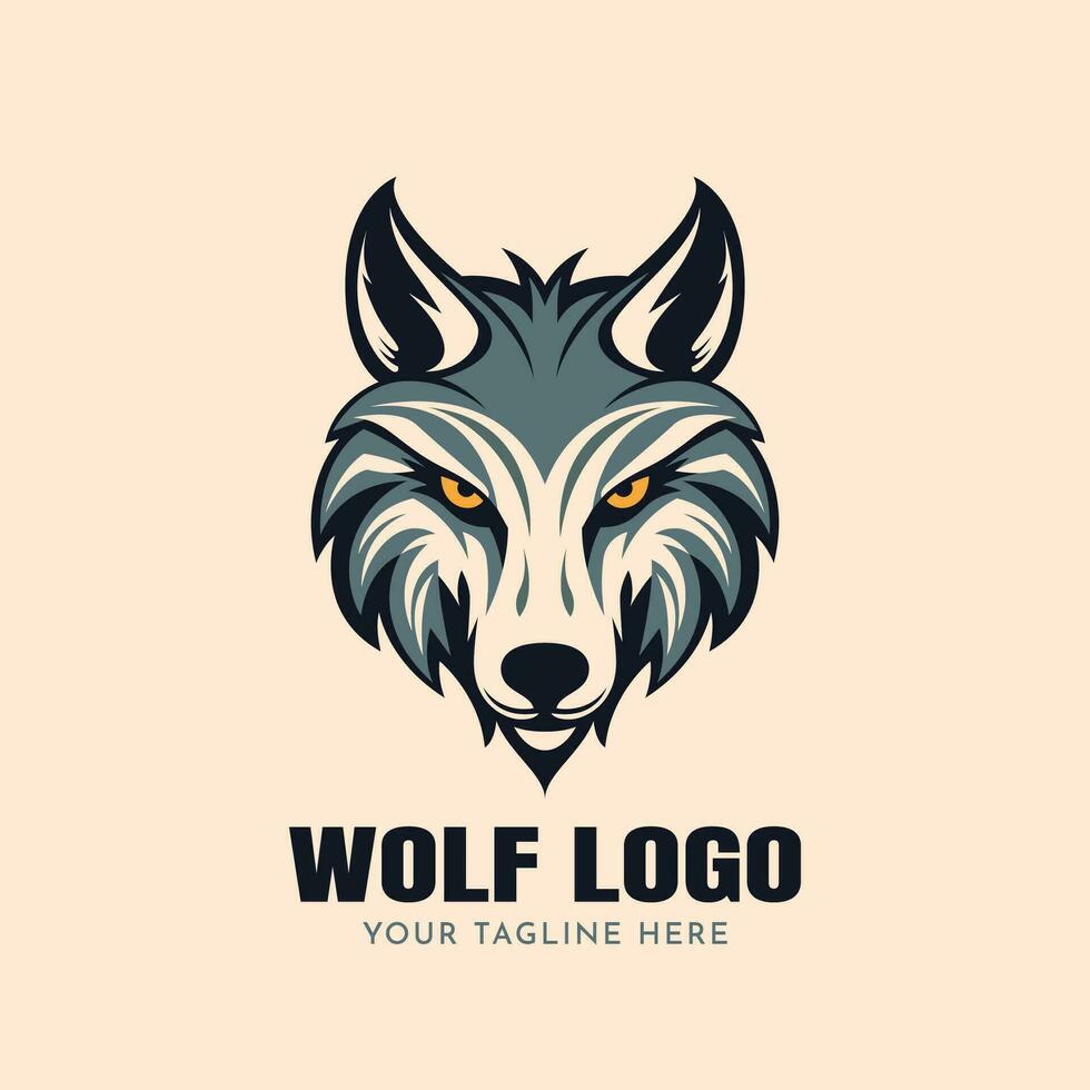 Wolf Illustration Logo Vektor Vorlage