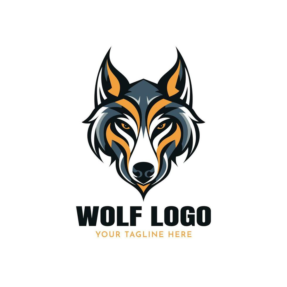 Wolf Illustration Logo Vektor Vorlage