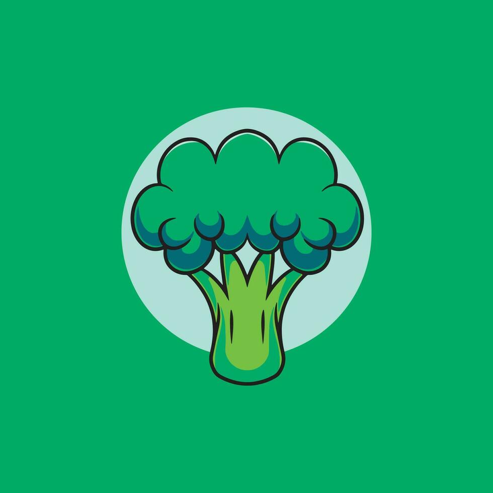 utsökt broccoli mat tecknad serie illustration vektor