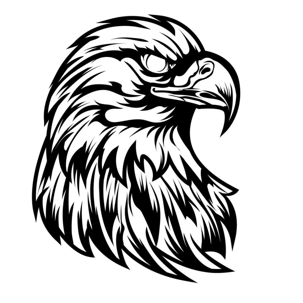 Adler Vektor isoliert auf Weiß Hintergrund, Adler Symbol Illustration isoliert Vektor Zeichen Symbol Jagd Stil Adler Hintergrund. Konzept auf Weiß Hintergrund isoliert Vektor Illustration