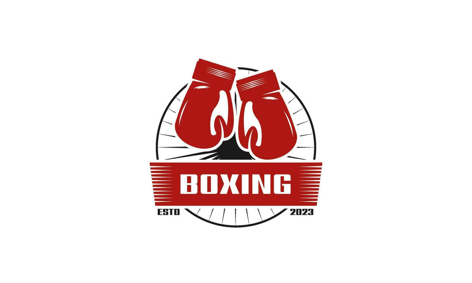 boxning logotyp design mall vektor