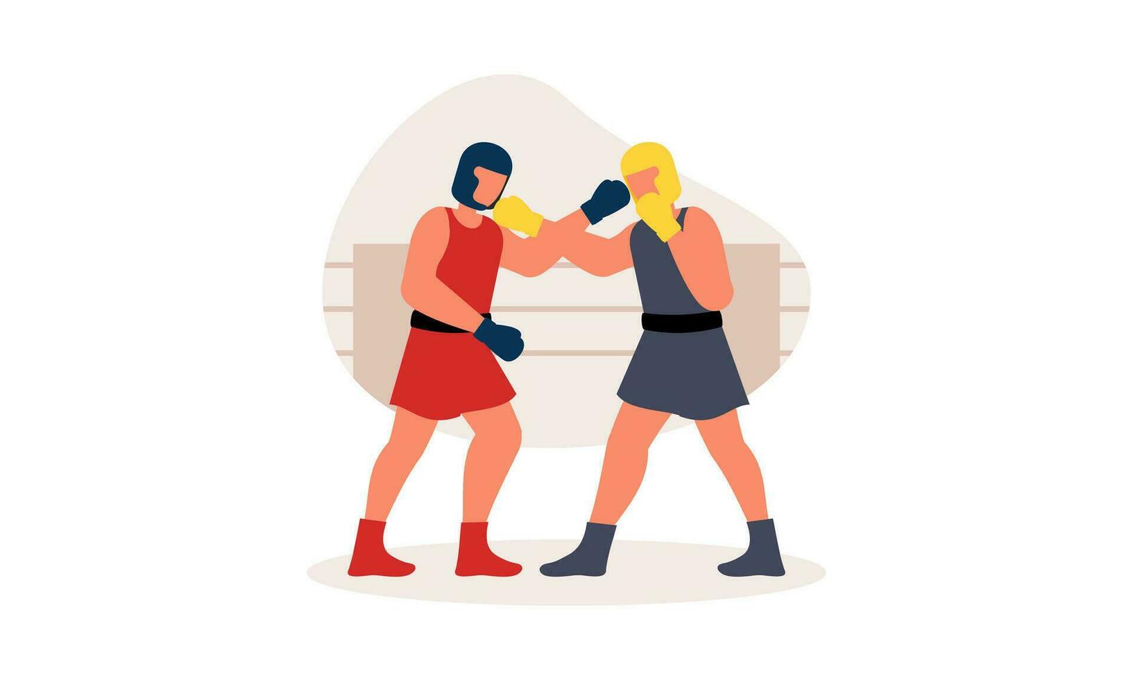 boxning sport illustration begrepp vektor