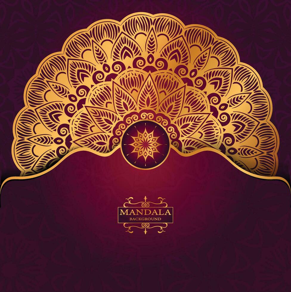 Blumen- Luxus Mandala Hintergrund Arabeske Stil vektor