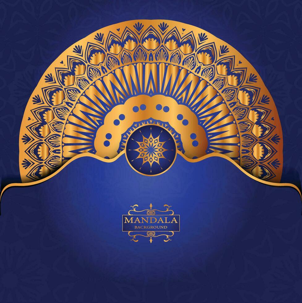 Luxus Gold Arabeske Muster im Mandala Hintergrund Arabisch islamisch Osten Stil Prämie vektor