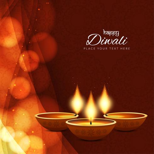 Abstrakt religiös Happy Diwali bakgrund vektor