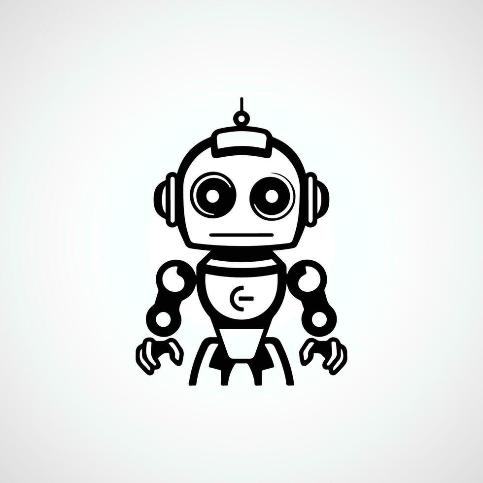 Roboter Symbol Design Illustration vektor