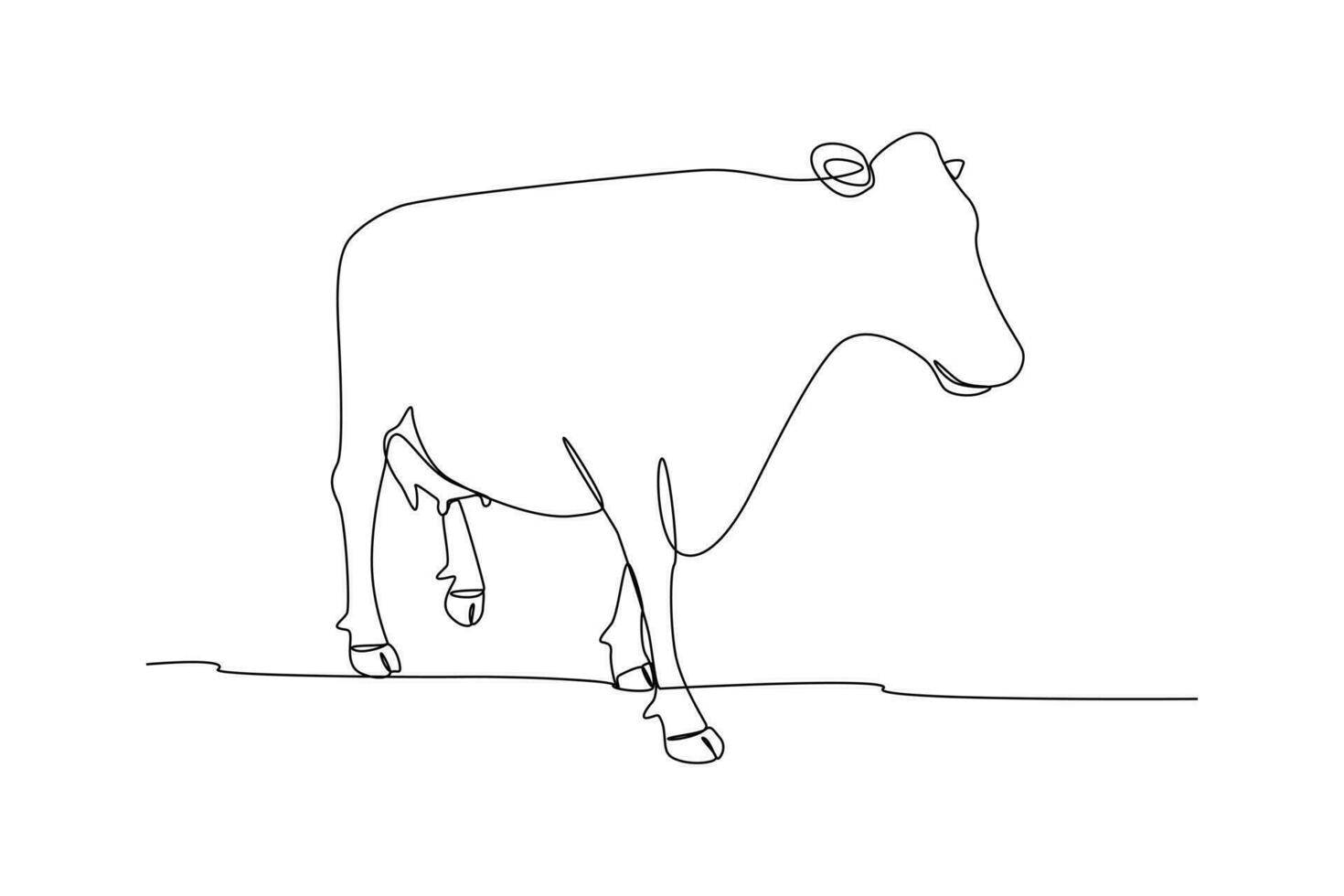 Single einer Linie Zeichnung Säugetier Tier Konzept. kontinuierlich Linie zeichnen Design Grafik Vektor Illustration.