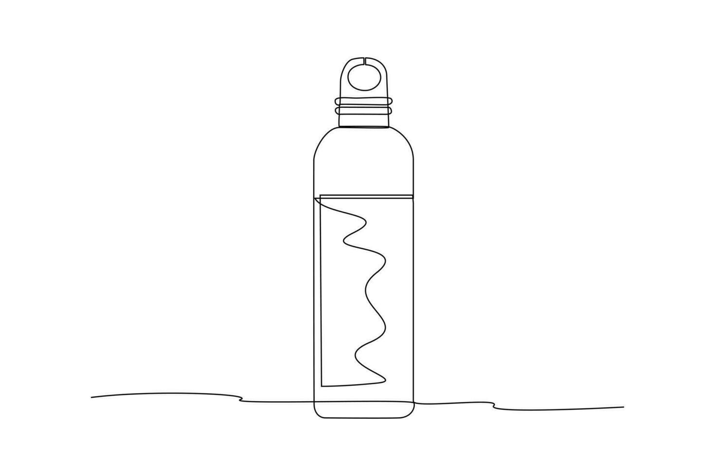 kontinuierlich einer Linie Zeichnung Verpackung Flasche Konzept. Single Linie zeichnen Design Vektor Grafik Illustration.