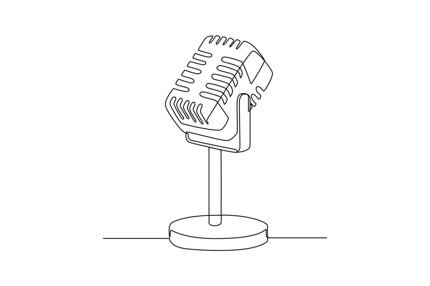 Single einer Linie Zeichnung Rede Anerkennung Gerät Konzept. Voice-over. kontinuierlich Linie zeichnen Design Grafik Vektor Illustration.