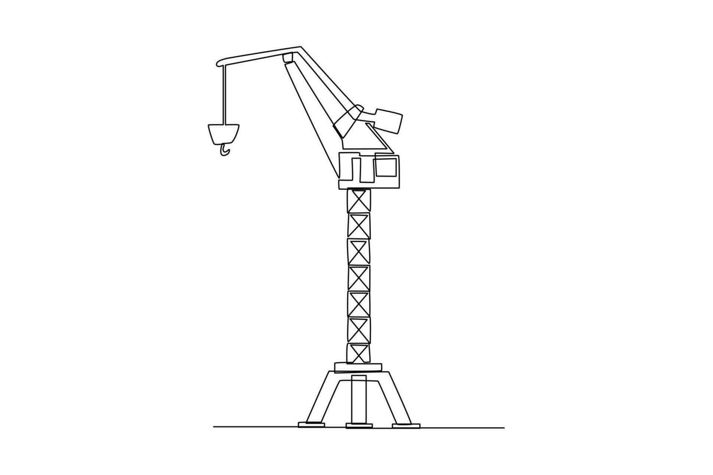 kontinuierlich einer Linie Zeichnung Konstruktion Werkzeuge Konzept. Single Linie zeichnen Design Vektor Grafik Illustration.