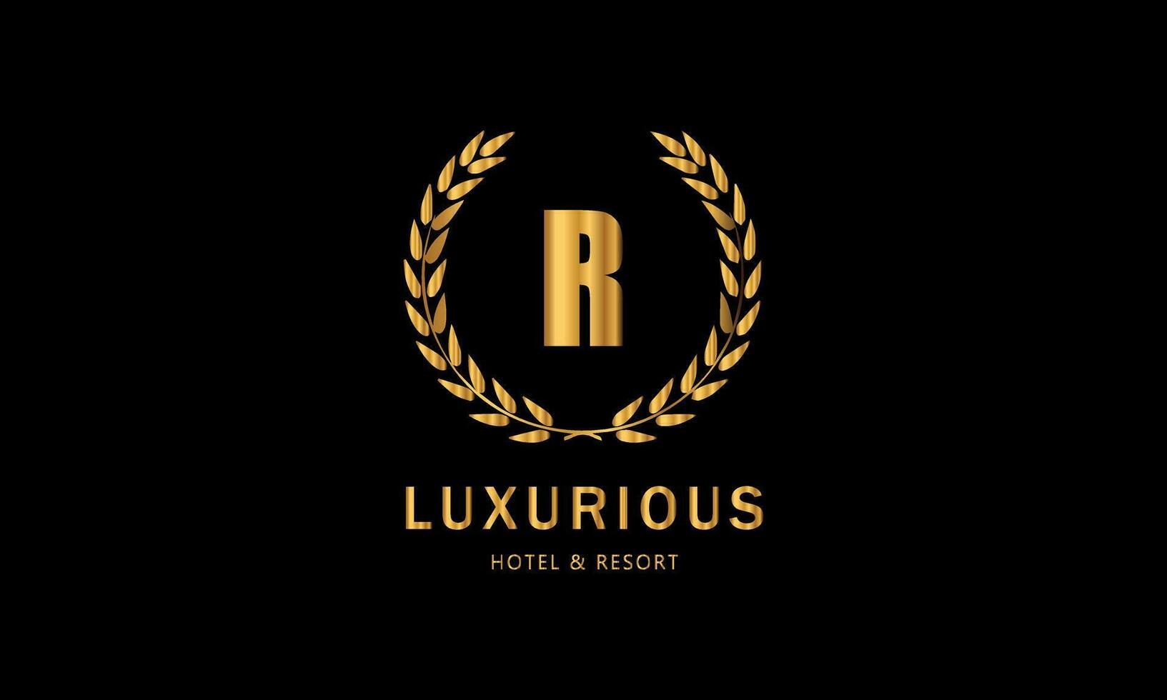 luxus-buchstabe r-logo-design vektor