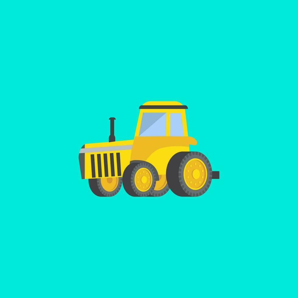 transport bruka traktorer tecknad serie vektor illustration design. 3d illustration fordon traktor för odla. industriell fordon premie vektor uppsättning med vit bakgrund.