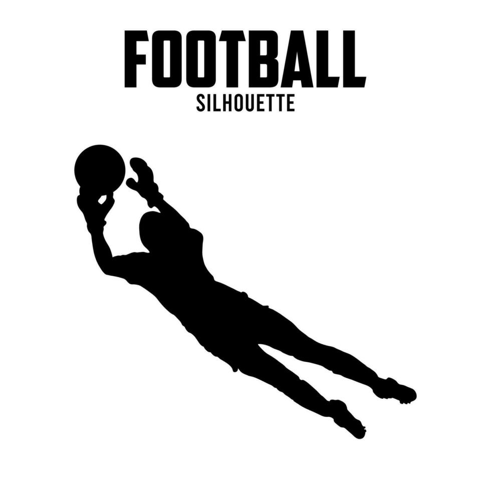 Fußball Spieler Silhouette Vektor Lager Illustration, Fußball silhoutte 03