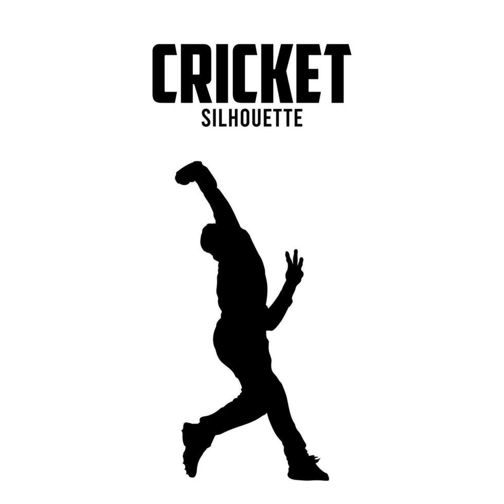 cricket slagman vektor stock illustration cricket silhuett vektor