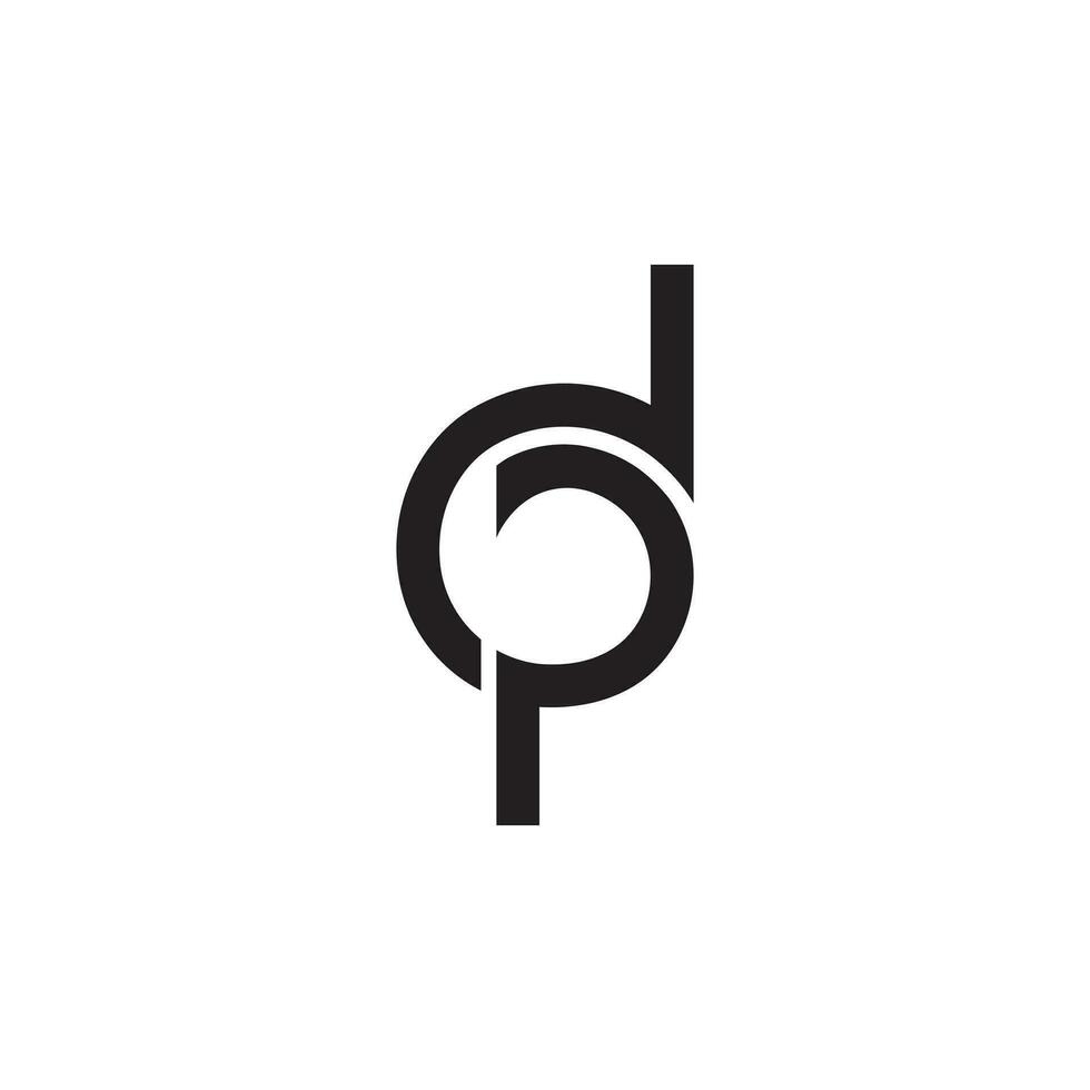 Brief dp oder pd mit Kleinbuchstaben kreativ Monogramm Formen Alphabet modern Logo. p Logo. d Logo vektor