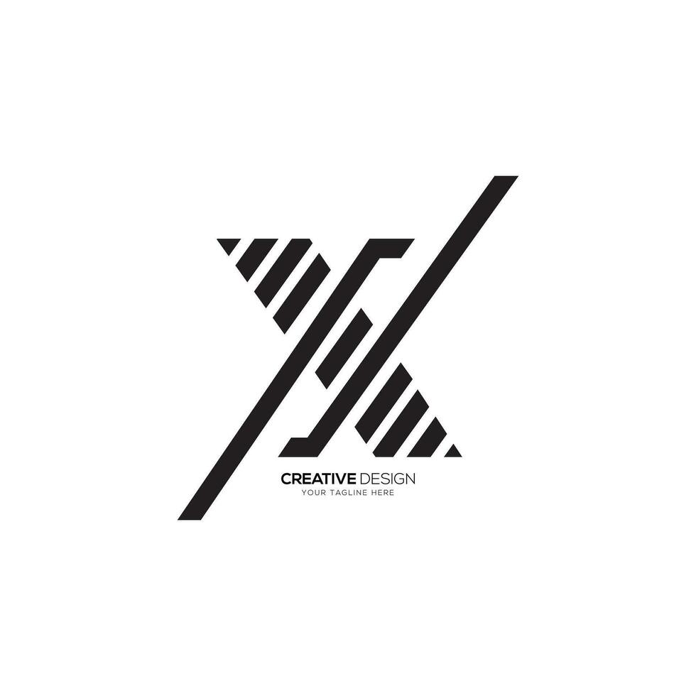 modern brev x elegant linje form första monogram alfabet logotyp. x logotyp. x gaming logotyp vektor