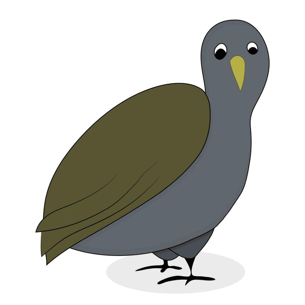 fågel vaktel tecknad serie djur- vektor. illustration av bota vaktel isolerat på vit bakgrund vektor