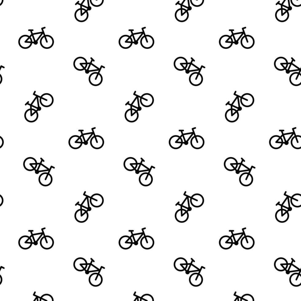 cykel sömlös mönster svart vit. svartvit bakgrund vektor illustration
