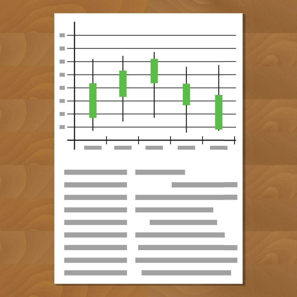 Austausch Graph Diagramm Vektor. Finanzen Wachstum und Investition Fortschritt dokumentieren Illustration vektor