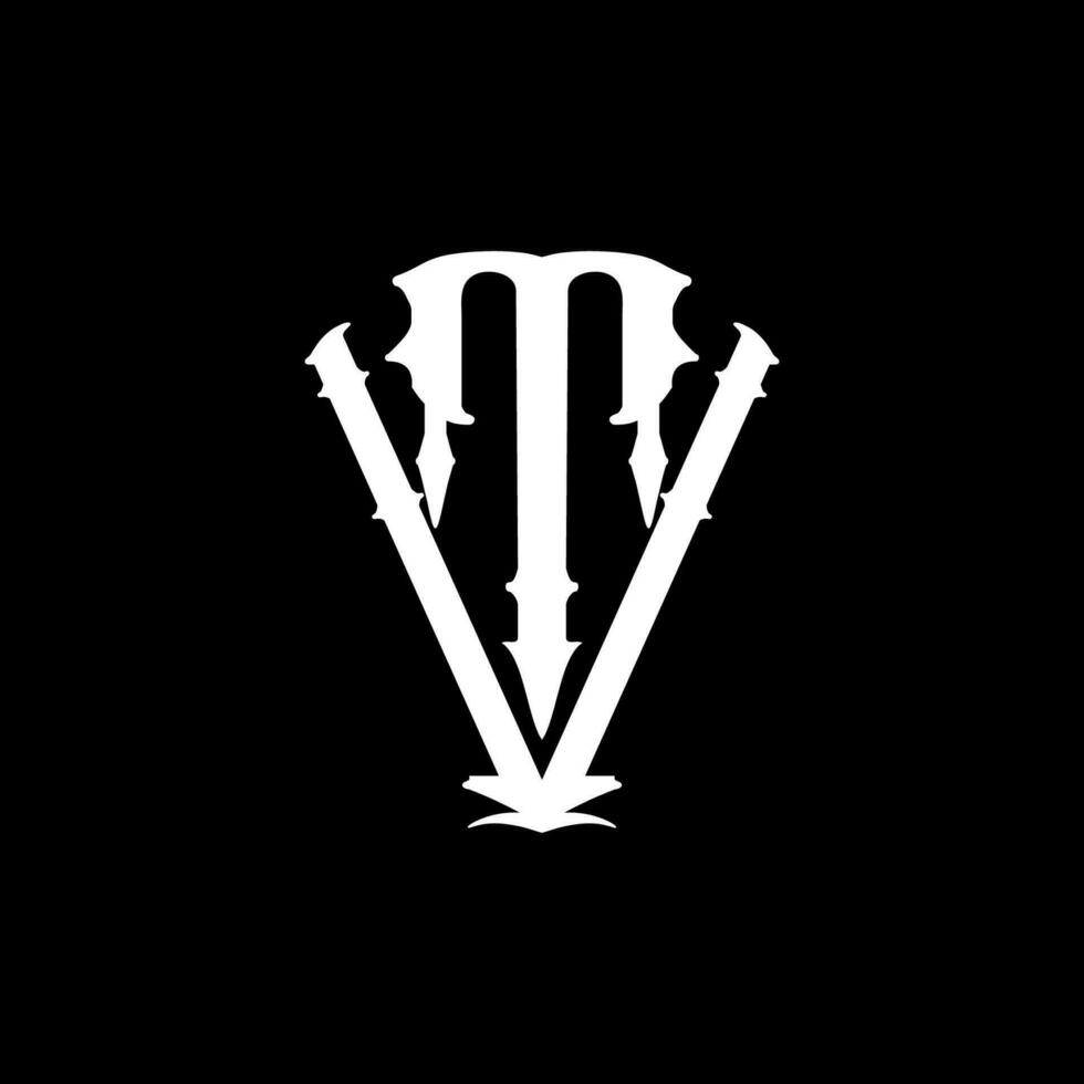 vektor logotyp monogram brev v t