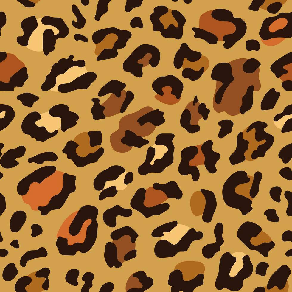 abstrakt Hand gezeichnet Leopard Haut drucken. Leopard Tier Haut Hintergrund. texturiert abstrakt und wild drucken Design zum Textil. natürlich Farben. Vektor Illustration