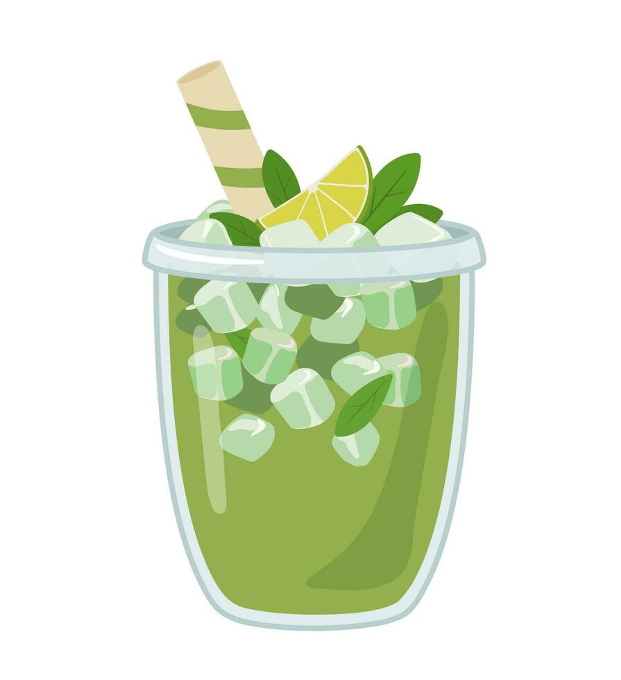 Mojito Cocktail Vektor Illustration