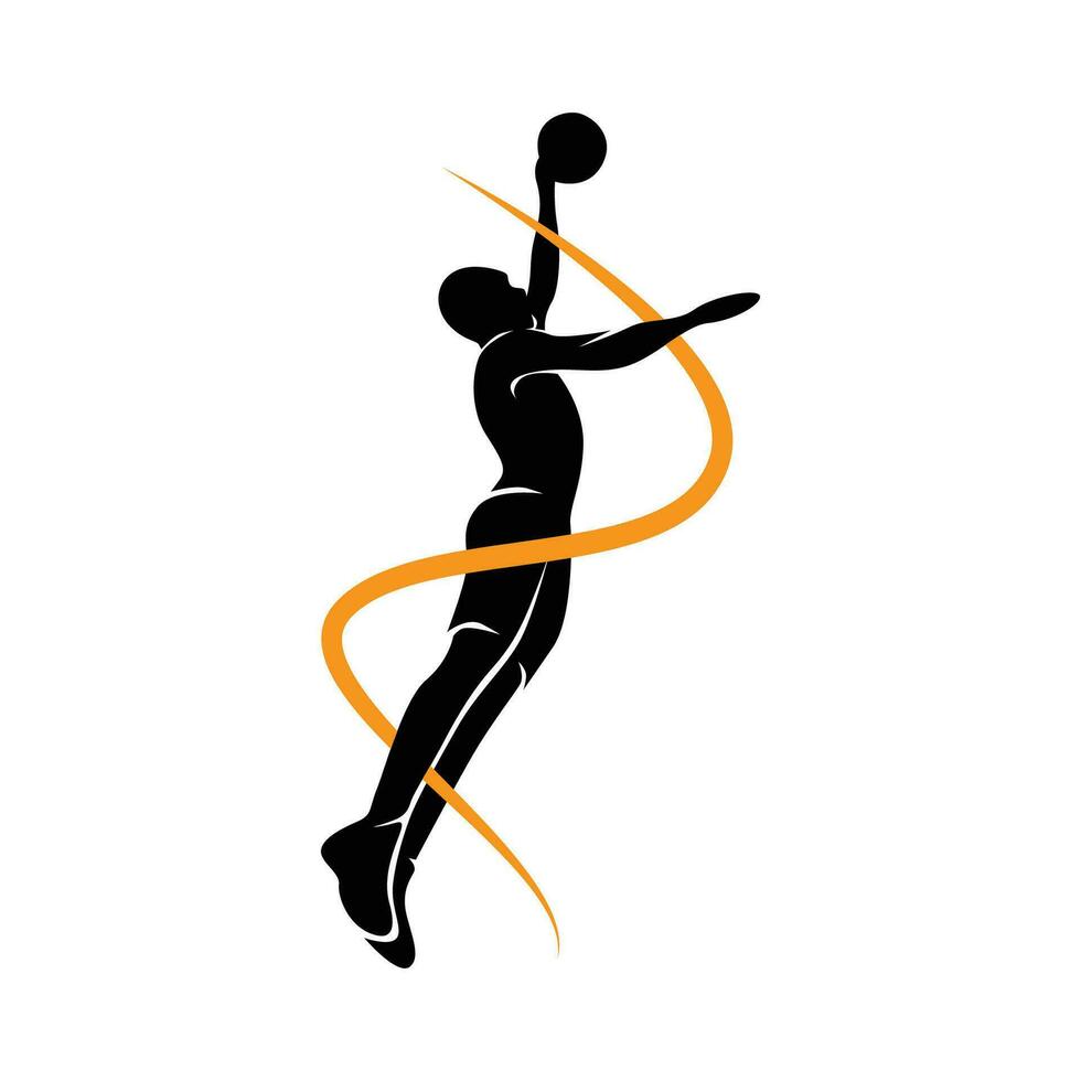 einfach modern Basketball Spieler Logo Vektor Vorlage