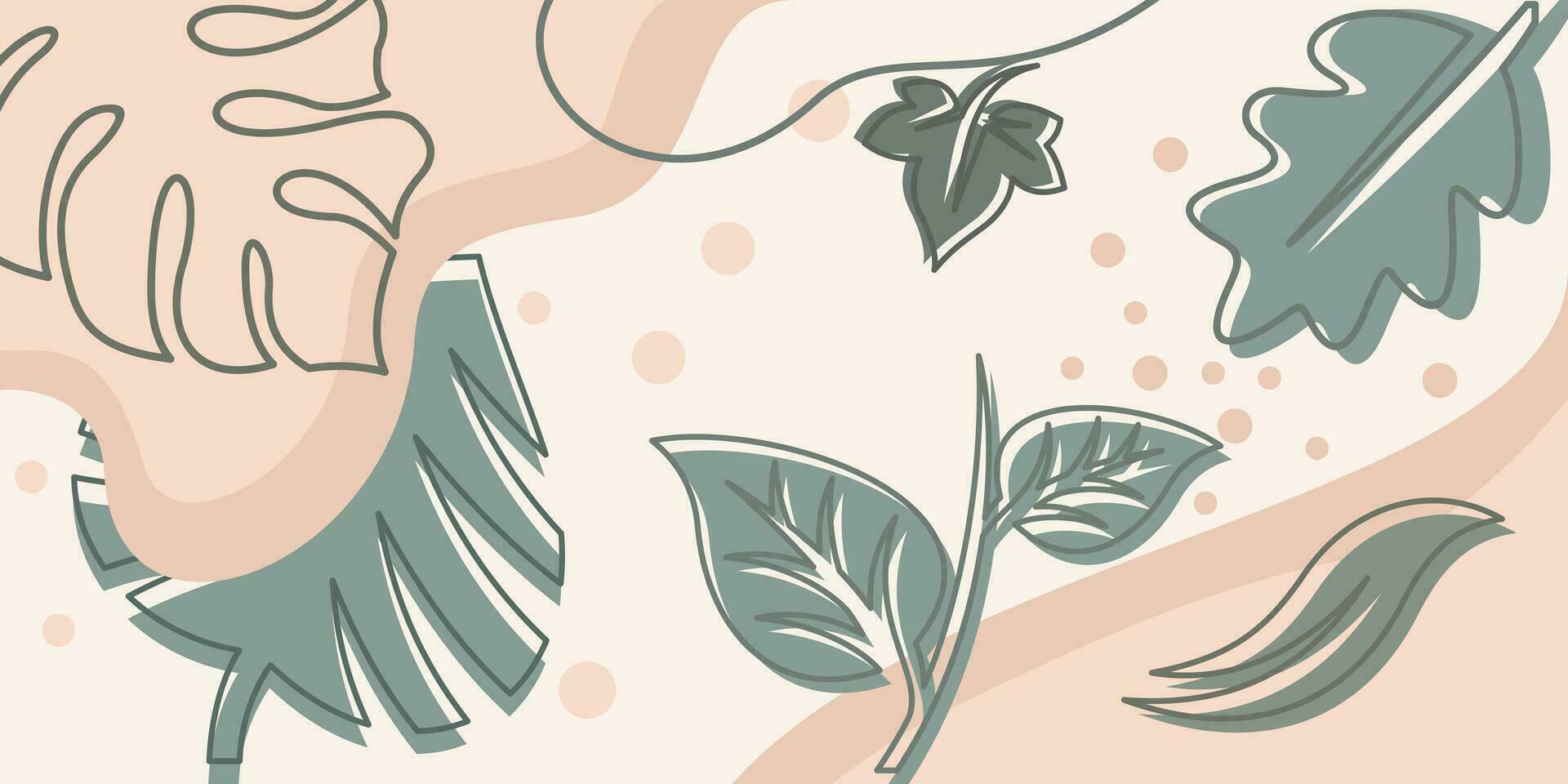Blumen- Hintergrund mit Natur Blatt Vektor Illustration Vorlage, geeignet zum Ihre Unternehmen