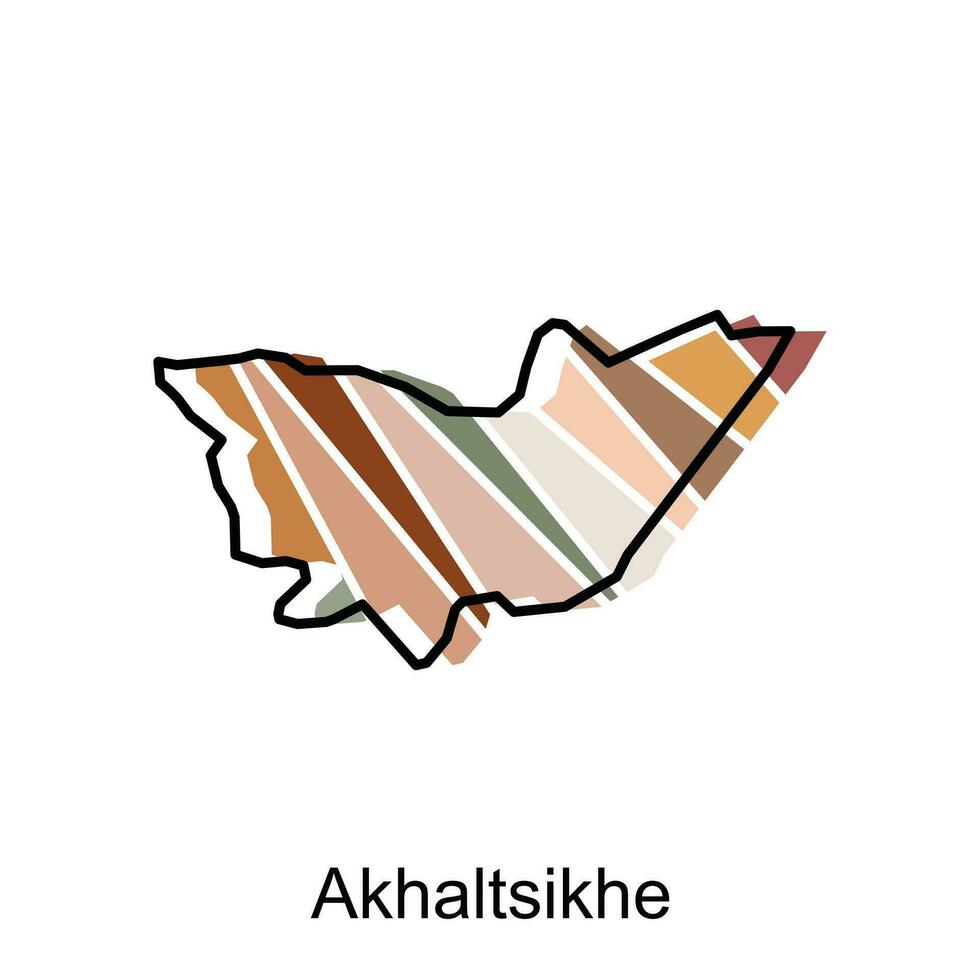 Karte von akhaltsikhe Georgia Europa Länder Karte Vektor Symbol Vorlage Illustration Design