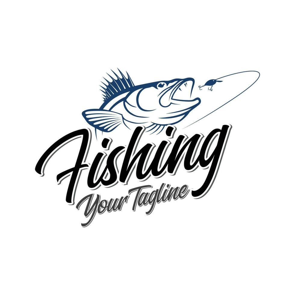 vektor logotyp fiske